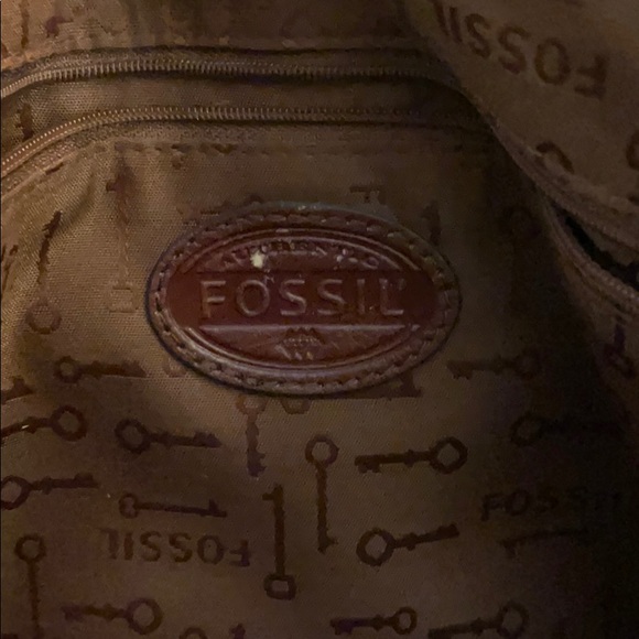 Fossil Vintage Brown Leather Satchel - Picture 5 of 9